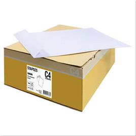 Staples Envelope Comercial, International C4, 324 x 229 mm, Retirar e Fechar, Branco