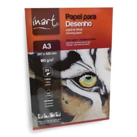 INART Bloco Desenho 180g A3 24 folhas