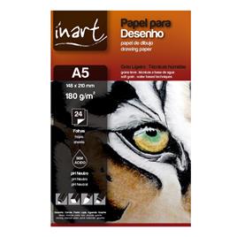 INART Bloco Desenho, A5, 180 g/m2, 24 Folhas