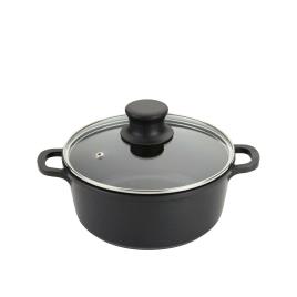 Caçarola Antiaderente Tampa Vidro Troia 24CM