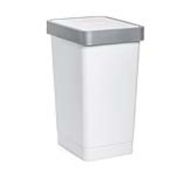 Balde Tampa Basculante Smart Branco 25L