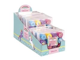 SET DE SELLOS DE GOMA UNICORNIO 12 PIEZAS