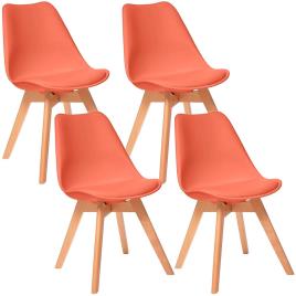 Wellhome 48x55x81 Cm Pk5062 Dining Chair 4 Units Laranja