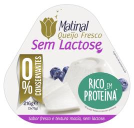 Queijo Matinal Fresco Sem Lactose 3x72g