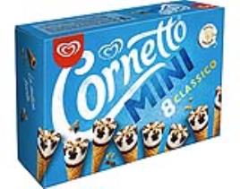 Gelado Cornetto Multipack Mini Clássico 8x60ml