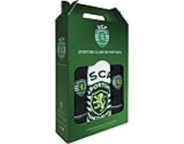 Conjunto Vinho Tinto Tinto Sporting Mais Cachecol 2x0.75l