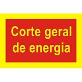 Sinal de Indicação Corte Geral Energia em PVC Fotoluminescente