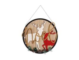 Placa Noel Rena Metal Madeira Mdf (29 X 1 X 29 Cm)