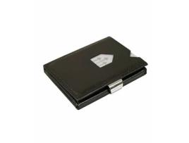 Carteira EXENTRI c/ prote??o RFID Couro (Preto)