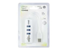 Leitor de Cartões Usb 5 em 1 Combo Cr5 Branco