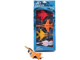 Jogo Educativo TUUMTOYZ Pack 4 Aviões Jet Fighter Pull-back (Idade Mínima: 5 Anos - 13,2 x 4,1 x 31,5 cm)