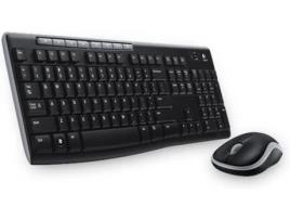 Teclado LOGITECH MK270 (Wireless - Layout Grego)