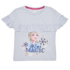 TEAM HEROES   T-Shirt mangas curtas T-SHIRT LA REINE DES NEIGES  Azul Disponível em tamanho para rapariga. 4 ans,5 ans,6 ans,8 ans.Criança > Menina > Roupas > Camiseta