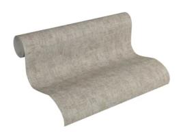 Papel de Parede A.S. CRÉATION (53 cm x 10,05 m - Tecido - Cinzento)