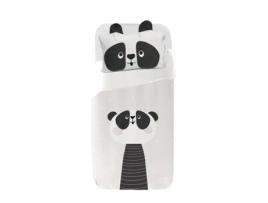 Capa de Edredão Infantil SOKIOS Panda (160 x 270 - Microfibra de Poliéster - Branco)