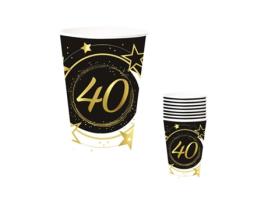 Copos Descartáveis GUIRCA Pack De 6 40 Anos 240 Ml (90 Cm)