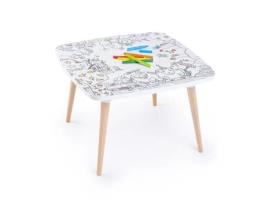 Mesa LES DRÔLES DE BOUILLES Madeira - 60 x 60 x 40 cm)