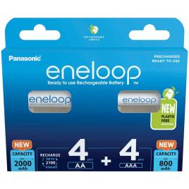 Eneloop Bk-kjmcde44e Rechargeable Battery 8 Units