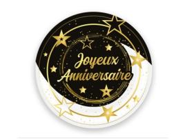 Pratos de Festa GUIRCA Saco De 6 Joyeux Anniversaire De 23 Cms