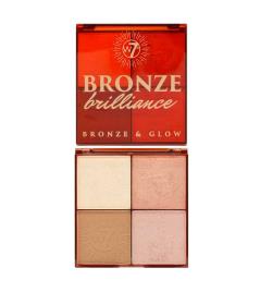 W7 - Paleta de iluminadores e bronzers Bronze Brilliance - Light/Medium