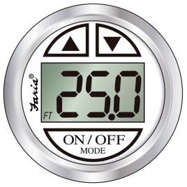 Faria Chesapeake Ss Depth&air Temperature Gauge Trans Prateado