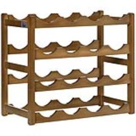 HOMCOM Suporte para 16 Garrafas de Bambu Prateleira para Garrafas de Vinho de 4 Níveis 43x23,5x38cm Marrom   Aosom Portugal
