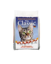 Areia Aglomerante Classic Professional para Gato Talco 14 Kg