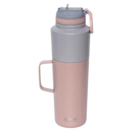 Asobu Twin Pack Thermal Bottle 600ml Cinzento,Rosa