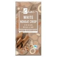 Chocolate branco vegan com praliné e crunch de avelã 80 g (Avelã - Chocolate) - ichoc