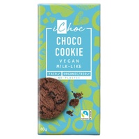 Biscoito de Choco - Chocolate Vegan com Biscoitos de Cacau 80 g - ichoc