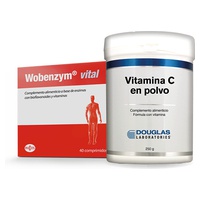 Pacote de cuidados das articulações: wobenzym vital + pó de vitamina C 40 comprimidos + 250 g de pó - Douglas Laboratories