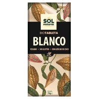 tablete de chocolate branco bio 70 g - Sol Natural