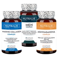 Pacote para ele ashwagandha + colágeno marinho + complexo masculino 60 + 60 + 90 cápsulas - Nutralie