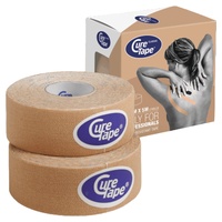 Cure tape curativo neuromuscular bege clássico (2,5cm x 5m) 2 unidades (Bege) - Cure tape