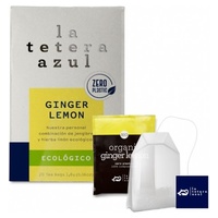 Infusão de gengibre e limão Eco 20 saquetas de infusão de 1.5g - La Tetera Azul
