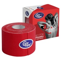 Cure tape bandagem neuromuscular vermelha clássica (5cm x 5m) 1 unidade (Vermelho) - Cure tape