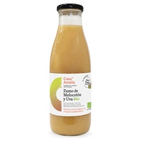 Suco orgânico de pêssego e uva sem açúcar 750 ml (Pêssego - Uva) - Casa Amella