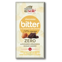 Chocolate amargo 72% com amêndoas e stevia 100 g (Cacau - Amêndoa) - Chocolates Sole