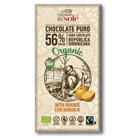 Chocolate amargo 56% com laranja 100 g (Laranja - Baunilha - Cacau) - Chocolates Sole