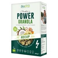 Muesli de recuperação de granola de energia 250 g (Amêndoa - Coco - Amora - Curcuma) - Biotona