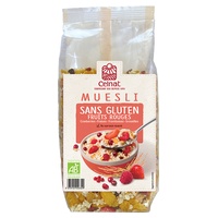 Muesli de frutas vermelhas orgânicas sem glúten 375 g (Frutos vermelhos) - Celnat