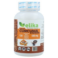 Cúrcuma + Piperina 120 comprimidos de 500mg - Elikafoods