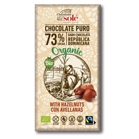 73% chocolate amargo com avelãs 150 g (Baunilha - Avelã - Cacau) - Chocolates Sole