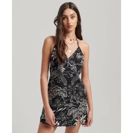 Superdry Vintage Mini Slip Halter Dress Colorido M Mulher