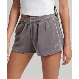 Superdry Code Sl Velour Shorts Cinzento L Mulher