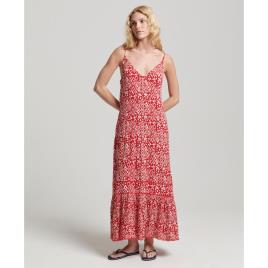 Superdry Vintage Long Beach Cami Dress Colorido S Mulher