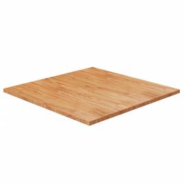 vidaXL Tampo mesa quadrado 80x80x2,5cm carvalho tratado castanho-claro