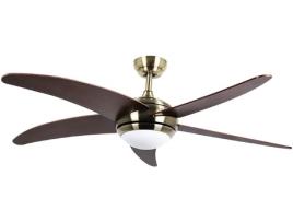 Ventoinha de Teto BASTILIPO Malibu Couro 3 Led