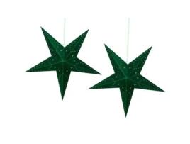 Conjunto de 2 Estrelas de Papel BELIANI Motti (18 x 60 x 60 - Papel - Verde)