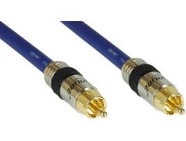 Cabo de Áudio INLINE (RCA - 5 m - Azul)